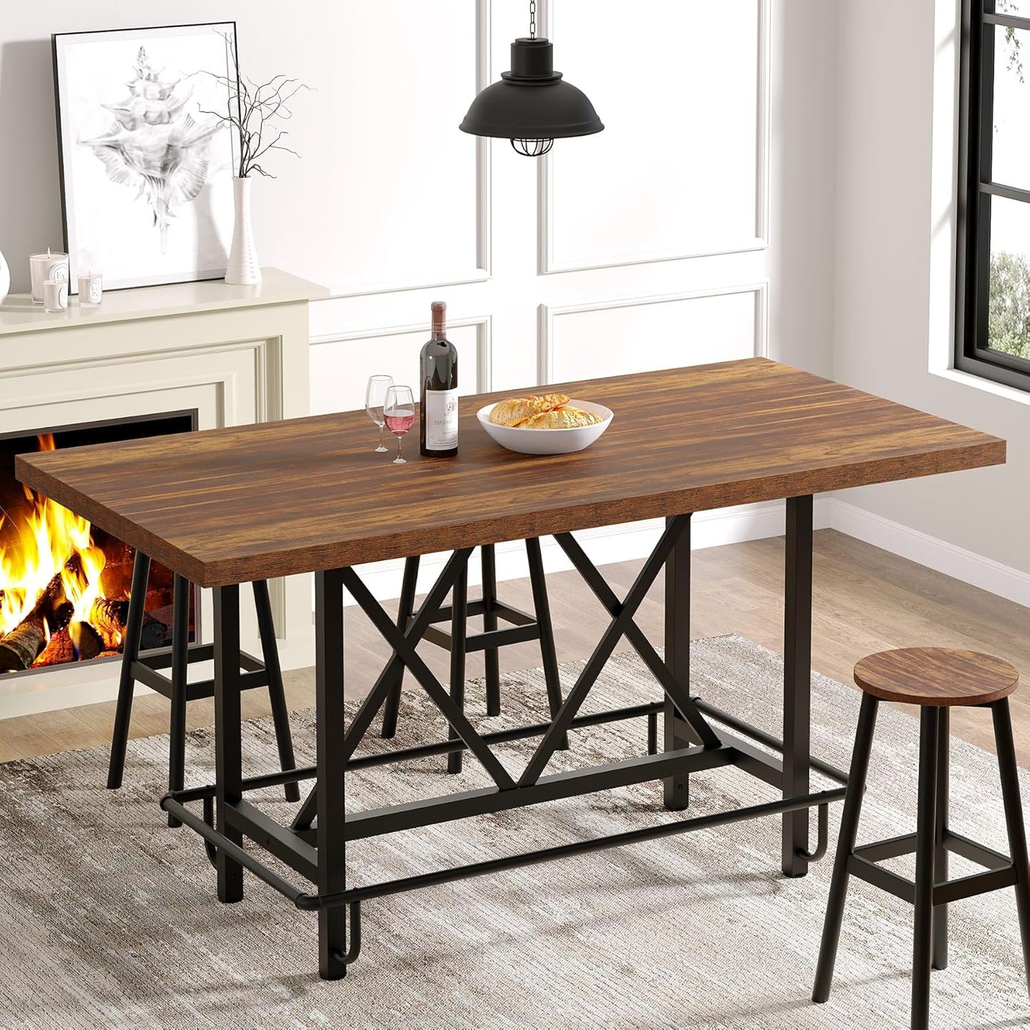 63" Counter Height Dining Table for 6