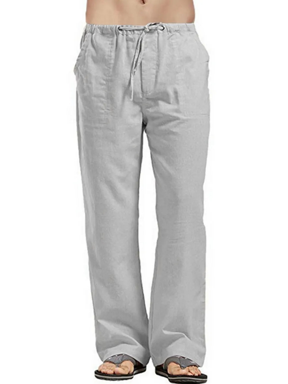 Drawstring Pants with Pockets Plus Size