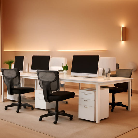 Ergonomic Mesh Chair With Adjustable Height And Wheels