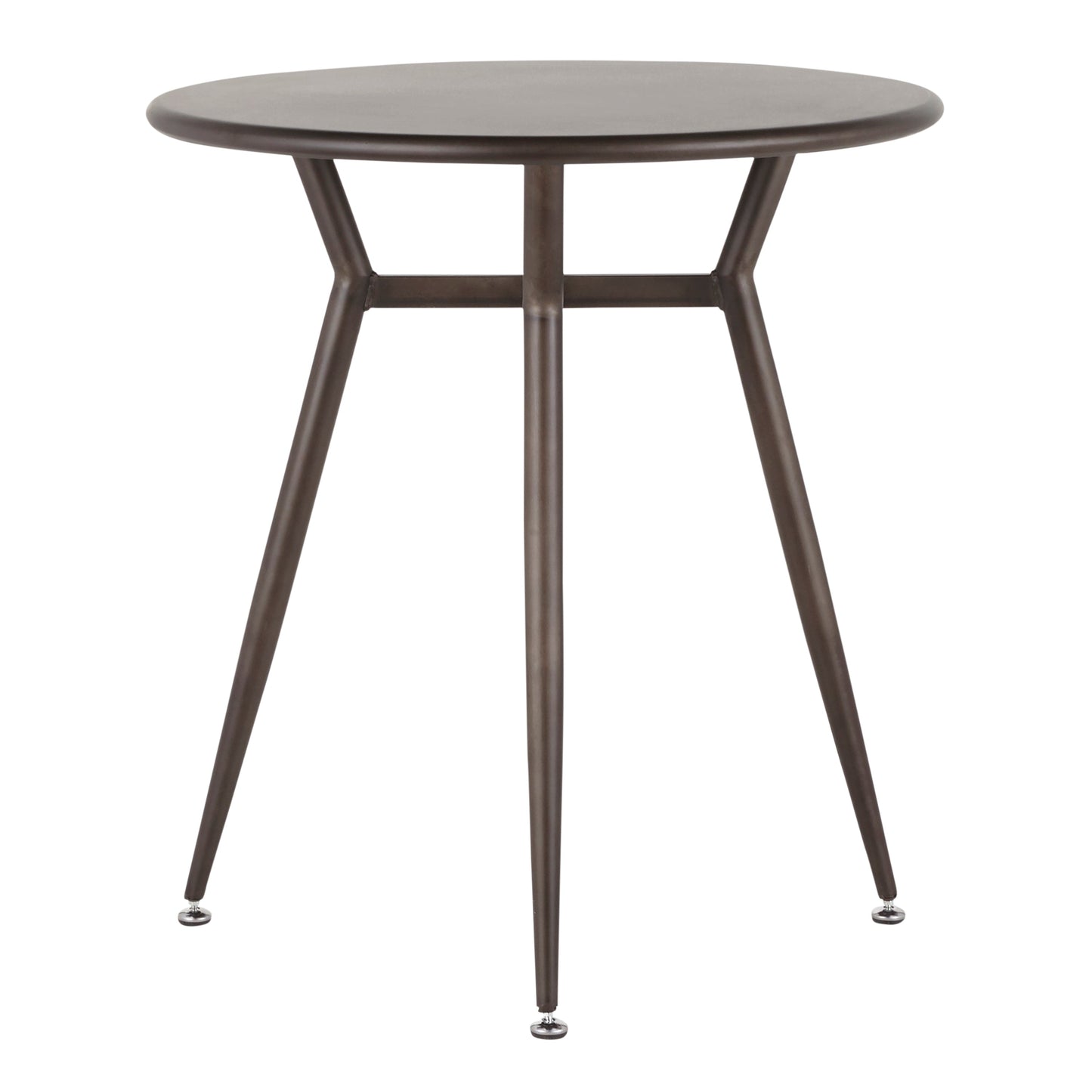 Round Dinette Table in Antique Metal