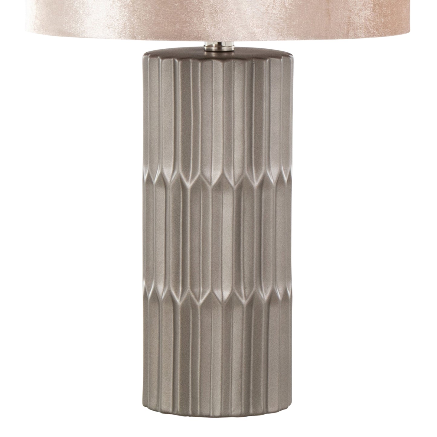 Tania 22' Contemporary Ceramic Table Lamp in Brown and Metallic Brown Ceramic with Champagne Shade by LumiSource