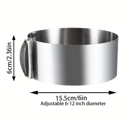 Expandable Stainless Steel Cake Ring Mold  Adjustable Baking Tool