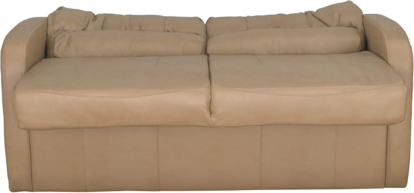 65 Inch Jack Knife RV Sleeper Sofa Toffee Leather PUPro Plus