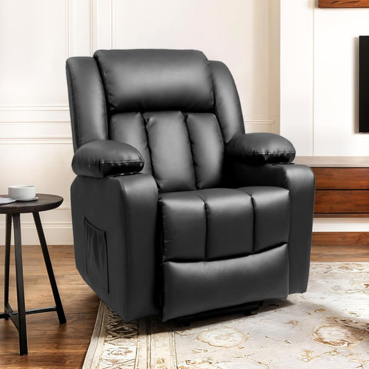 XL31 Power Lift Massage Recliner for Seniors Black