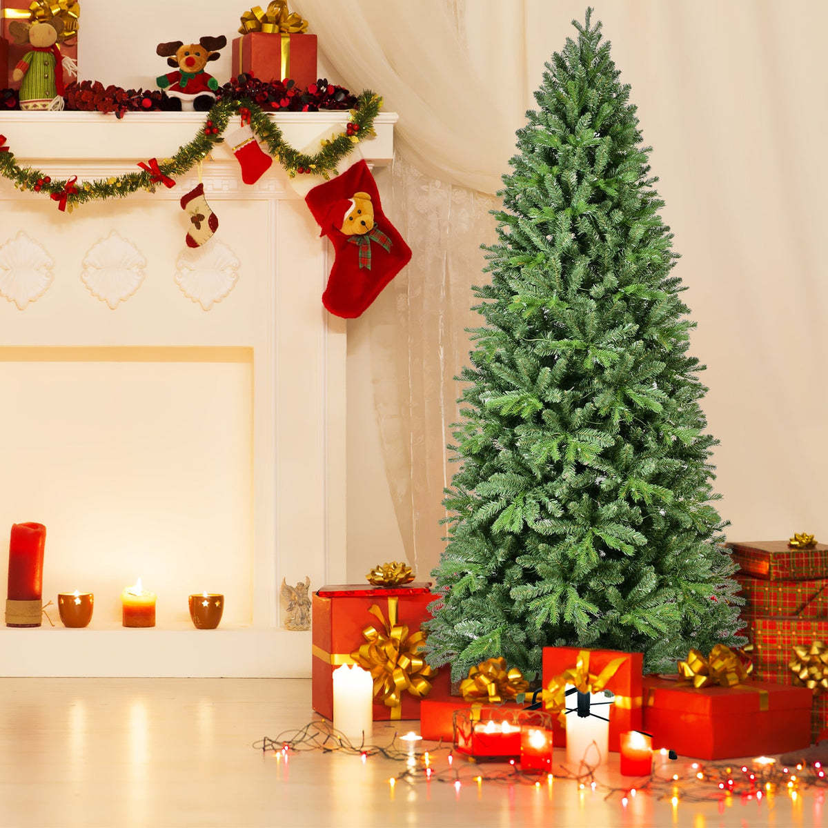 9FT Christmas Tree with 2435 Tips and 700 Warm Lights