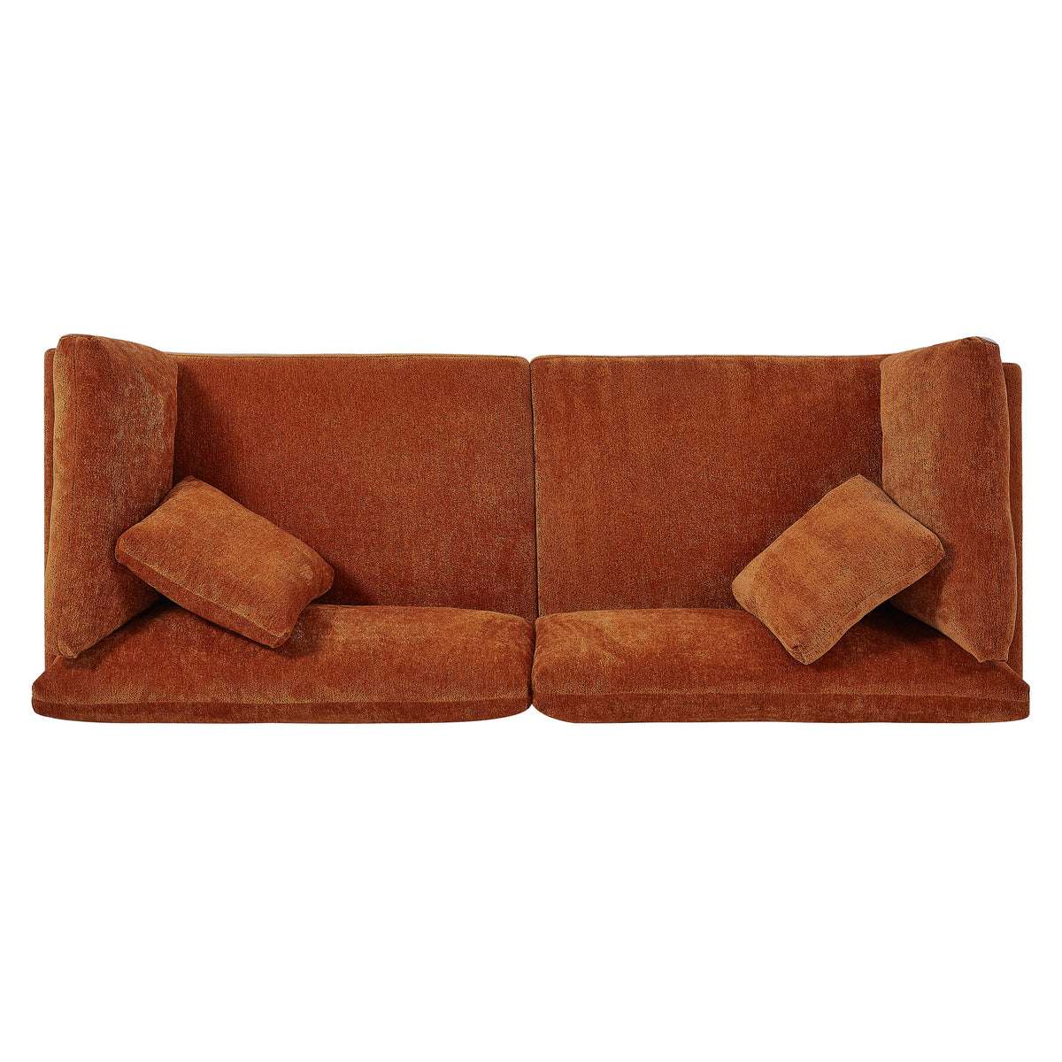 83.50" Modern Flared Arms Sofa (Caramel)