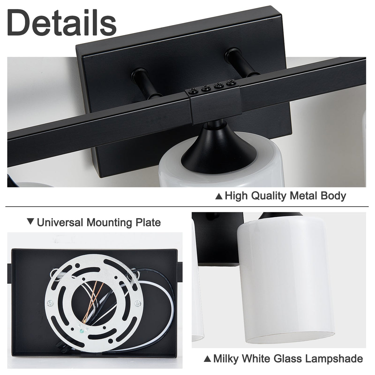5-Light Matte Bathroom Vanity Wall Light