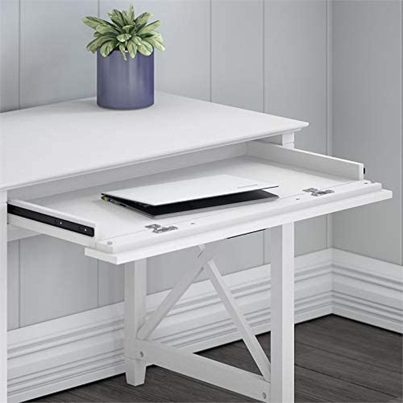 Key West 54W Computer Desk With Keyboard Tray And 2 Drawer File Cabinet