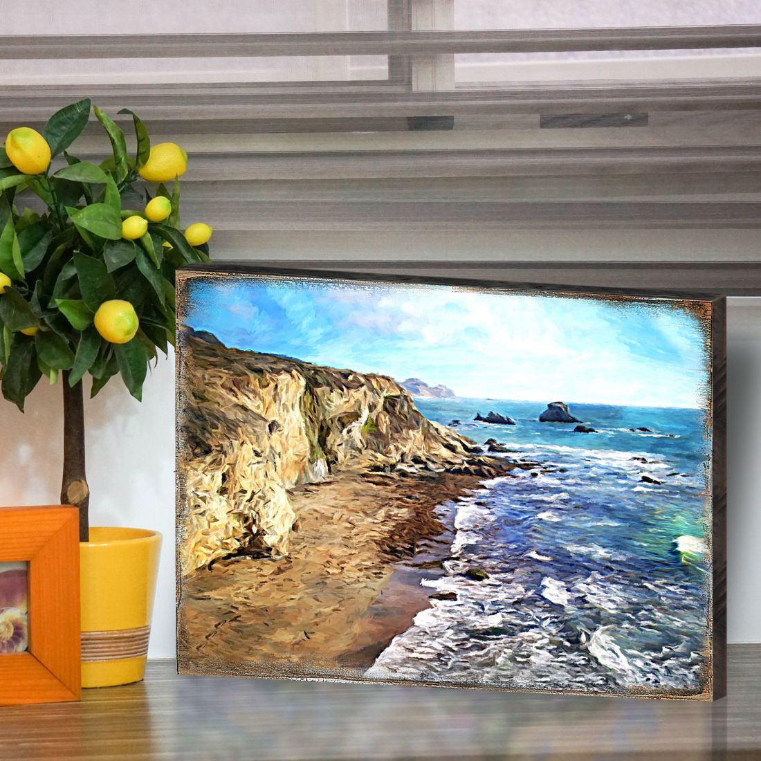 Beach Wood Wooden Coastal Wall Art by Nature Wonders - Coastal Sea-Life Decor - 95272B