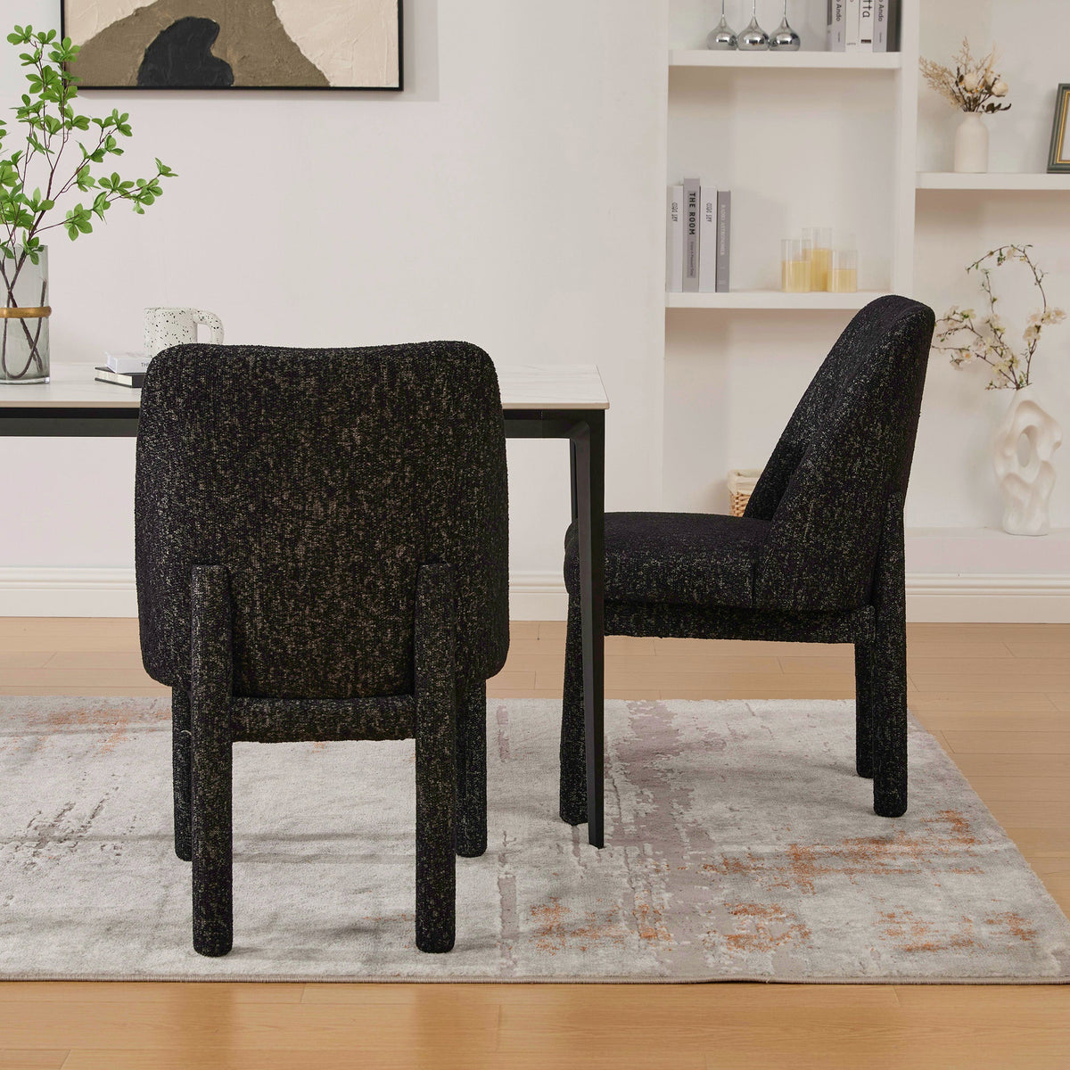 21.46" Wide Modern Minimalist Dining Chair Set of Two