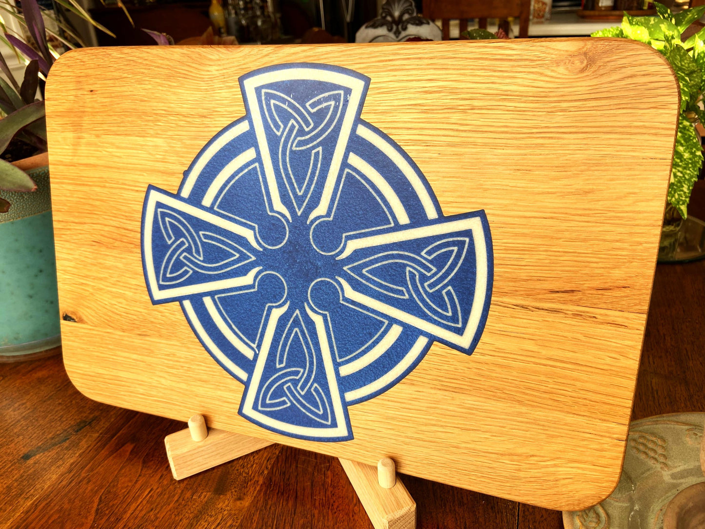 Celtic Cross Charcuterie Board - Handmade in White Oak