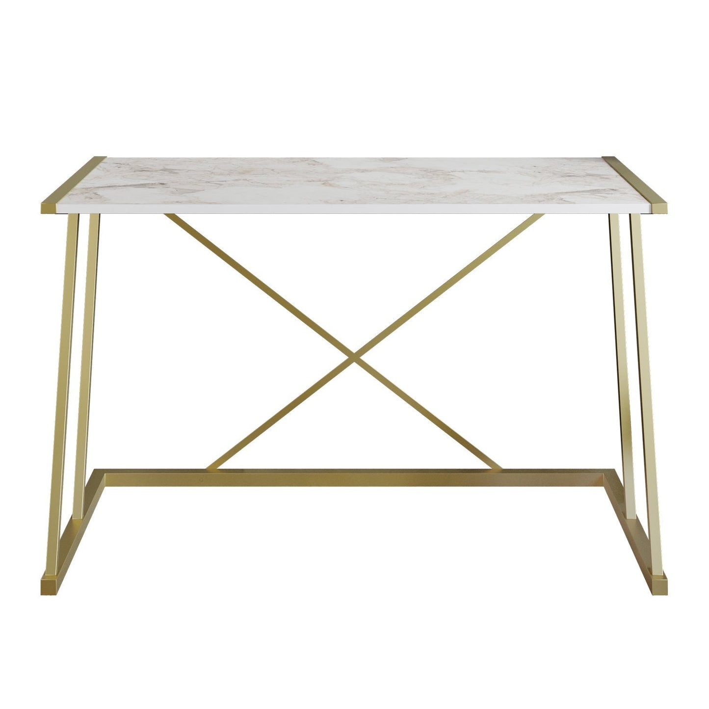 Anemon 47'' Wide Computer Desk with Crossbar Metal Frame