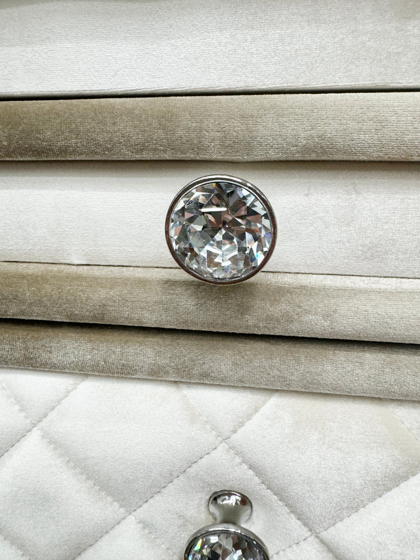 Beige 2-Drawer Nightstand