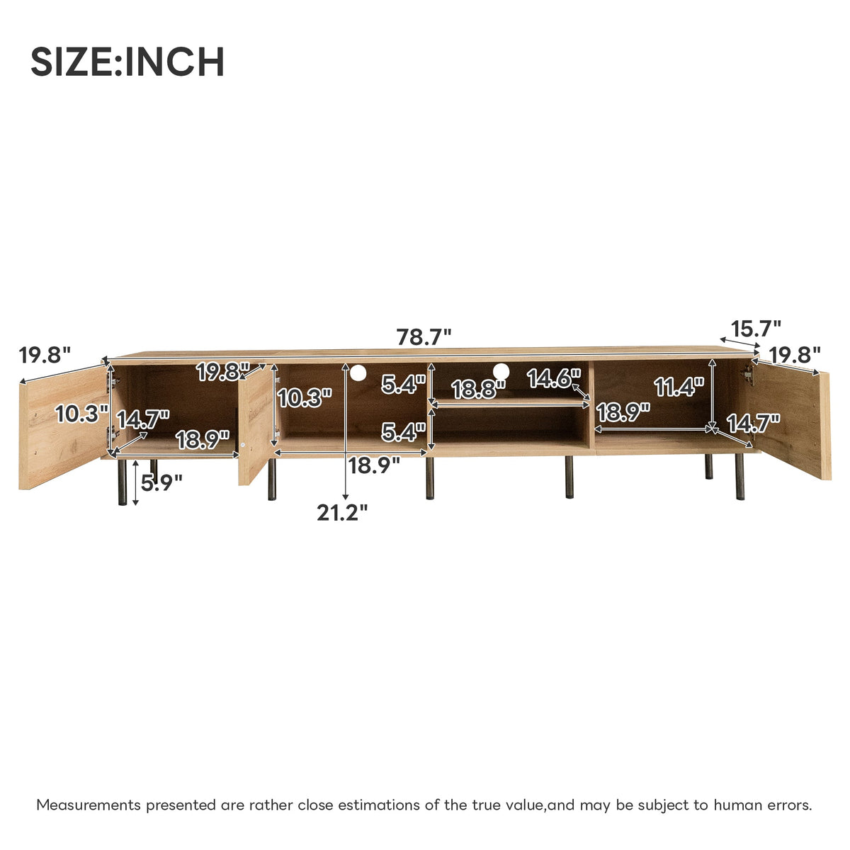 78 Inch Modern TV Stand for TVs up to 85"