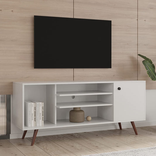 Farmhouse TV Stand for 65 Inch TVs With Storage Cabinet