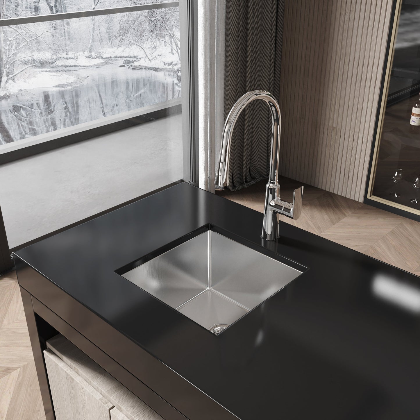 Stainless Steel Kitchen Sink - 18"x18" Single Bowl
