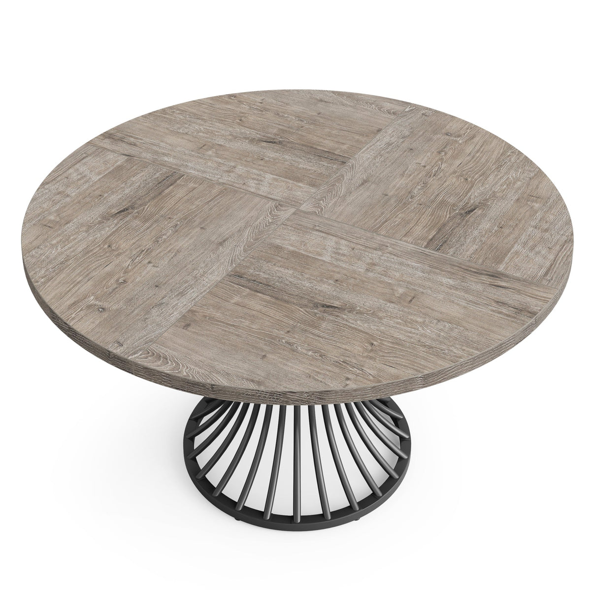 47" Farmhouse Round Dining Table for 4-6