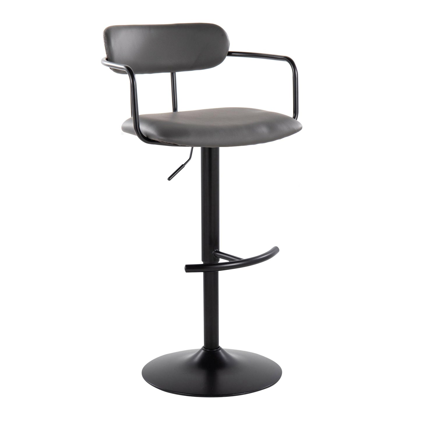 Contemporary Adjustable Height Barstool with Swivel