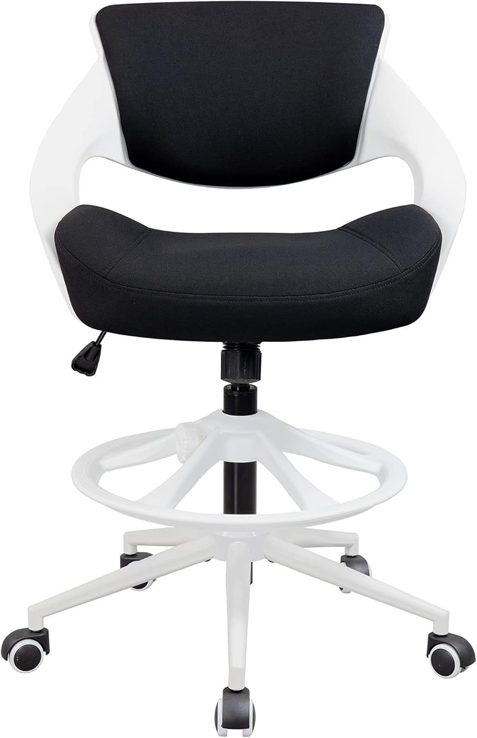 Ergonomic Drafting Chair With Lumbar Support And Foot Ring
