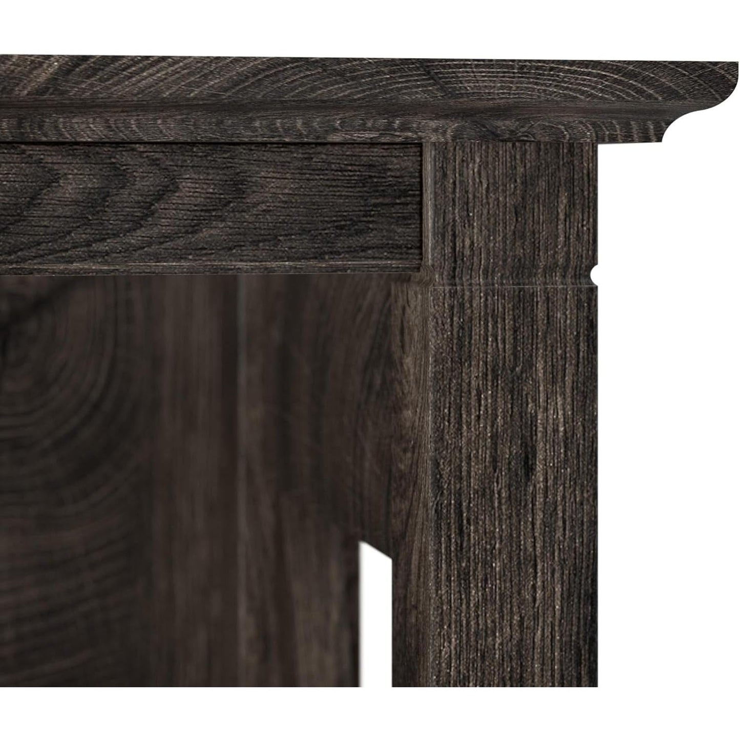 Bush Furniture Tall 5 Shelf Bookcase Dark Gray Hickory