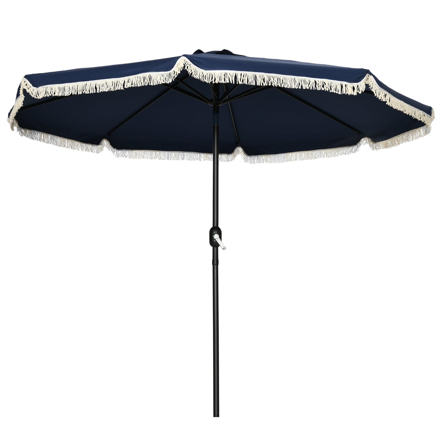 Outsunny 9ft Patio Umbrella with Push Button Tilt and Crank