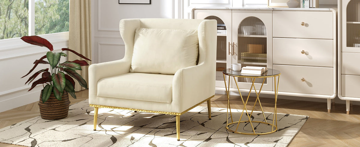 Modern Velvet Accent Chair