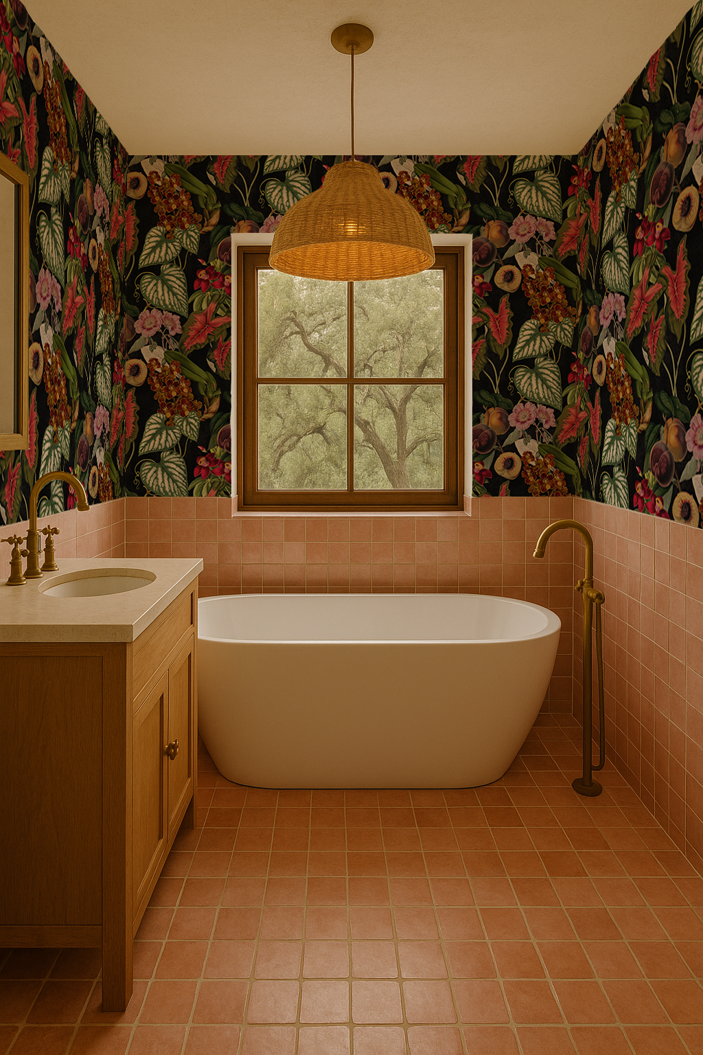 Cali Tropicale Wallpaper, black