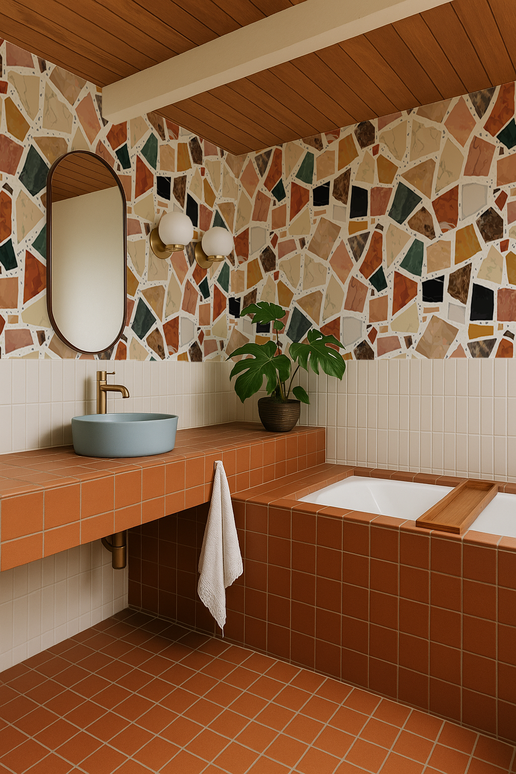 Dolce Terrazzo Wallpaper, white