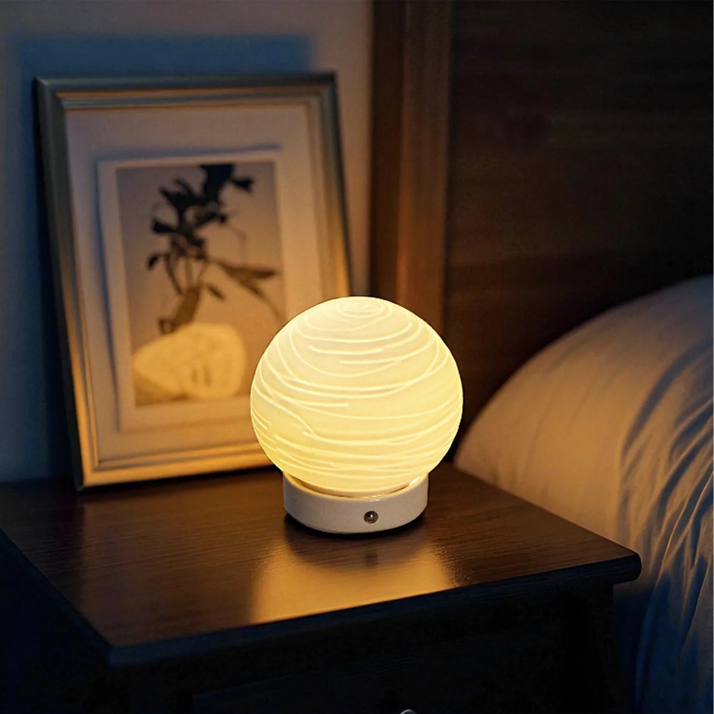 Ceramic Ball Rechargeable Lamp (Planet)