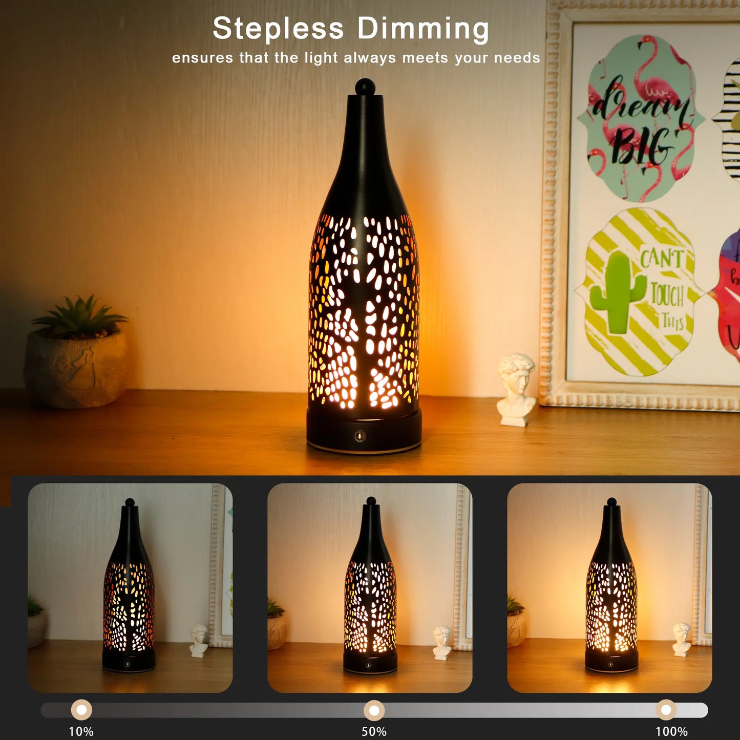 Cordless Table Lamp 4000mAh Rechargeable Battery Operated