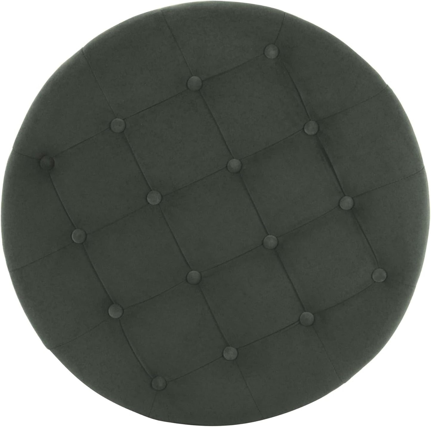 Handcrafted Loden Green Velvet Storage Ottoman 28In