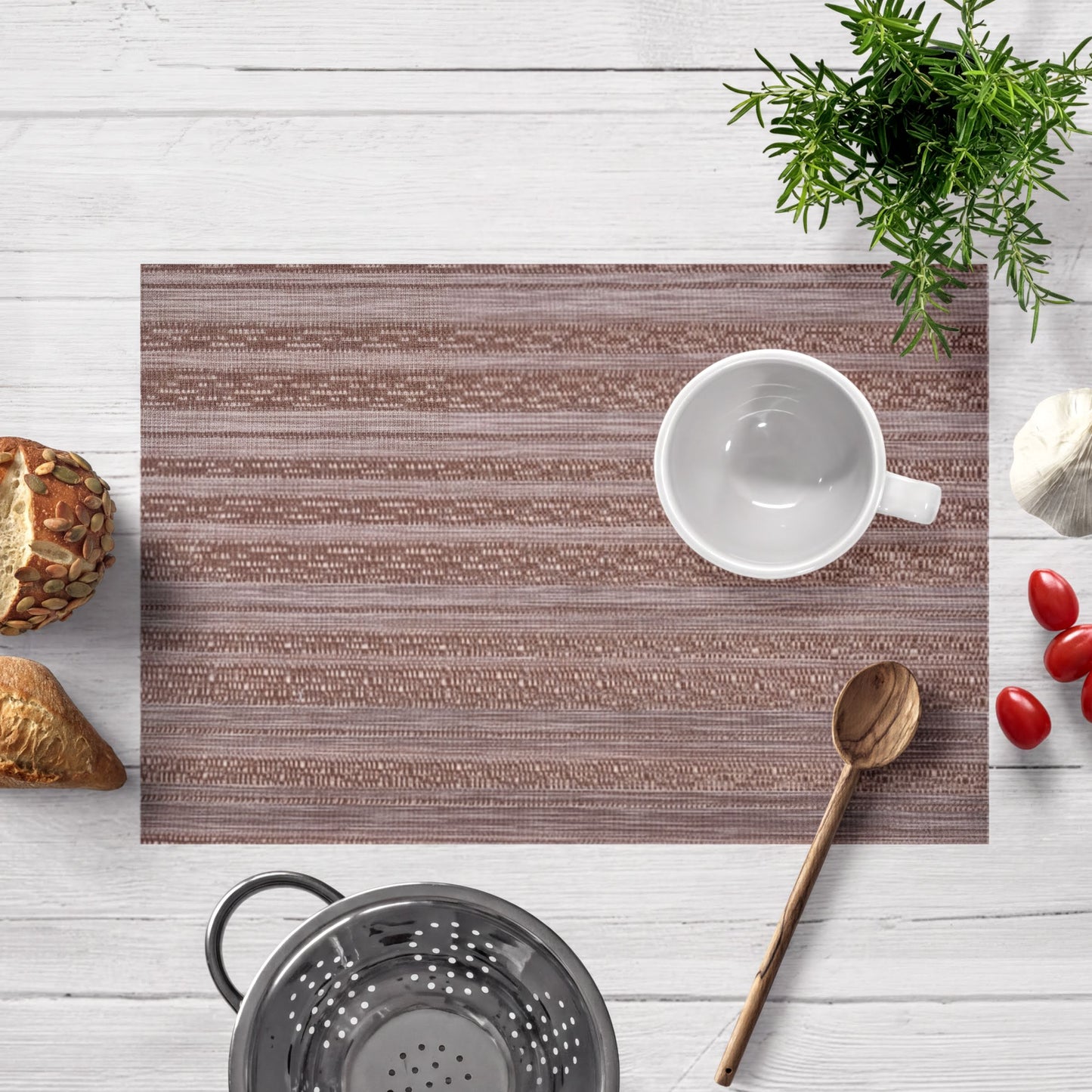 PVC Placemats – Brown Dining Table Mats | Non Slip, Heat Resistant & Waterproof