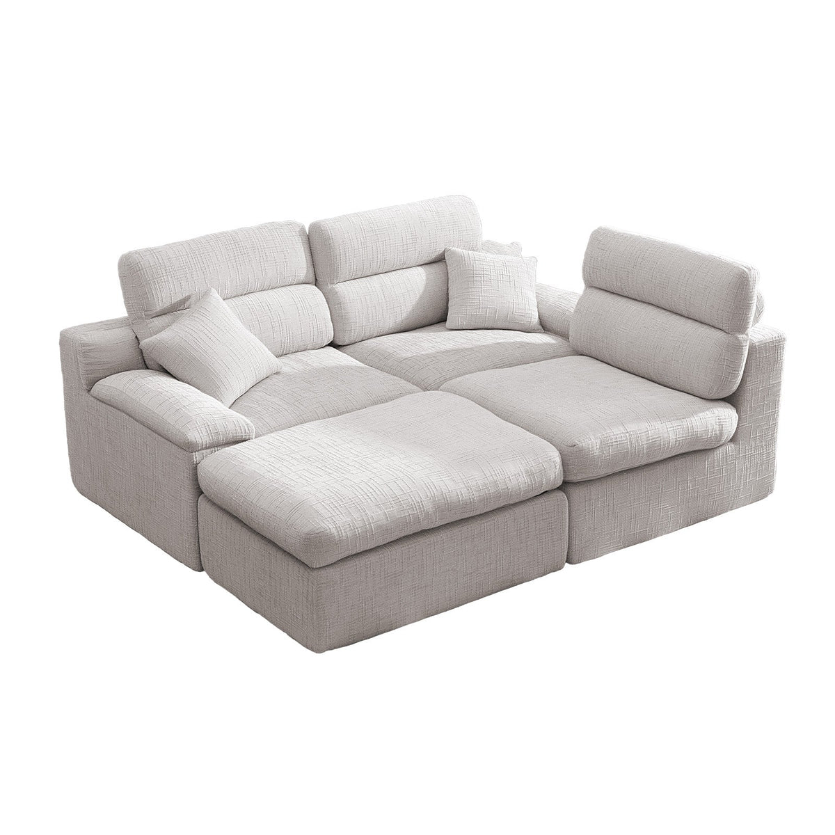 Corner Chaise Sofa with High Backrest