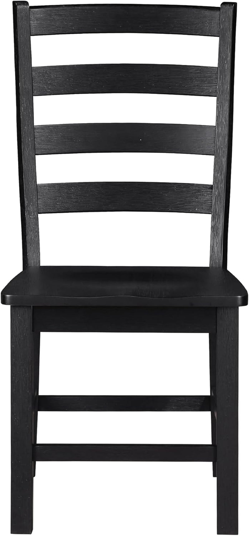Black Dining Chairs Set Of 2 With Solid Wood Legs And Footrest