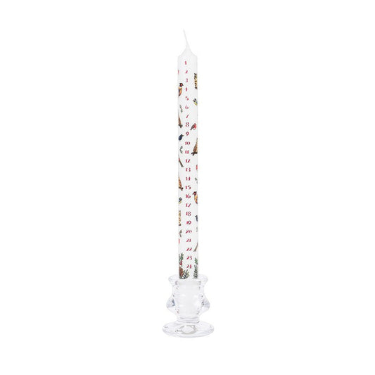 Advent Taper Candle - Winter Birds