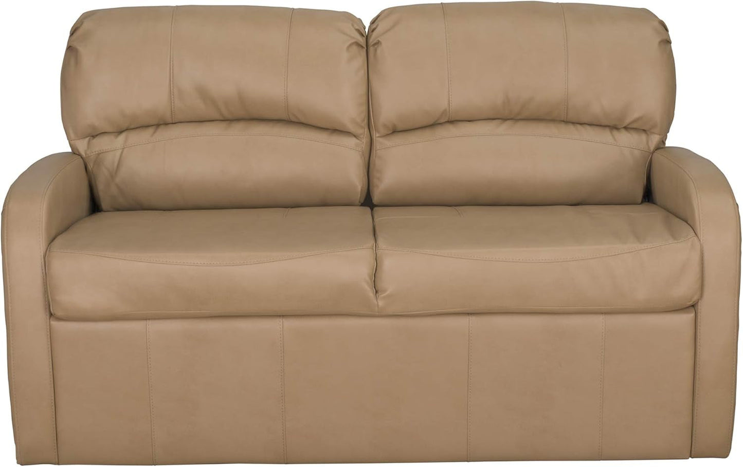 65 Inch Jack Knife RV Sleeper Sofa Toffee Leather PUPro Plus