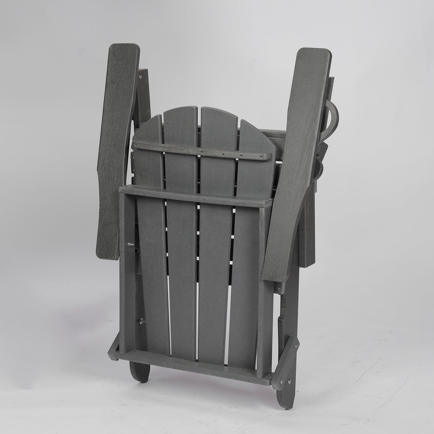 HDPE Folding Adirondack Chair with Dual Cup Holder