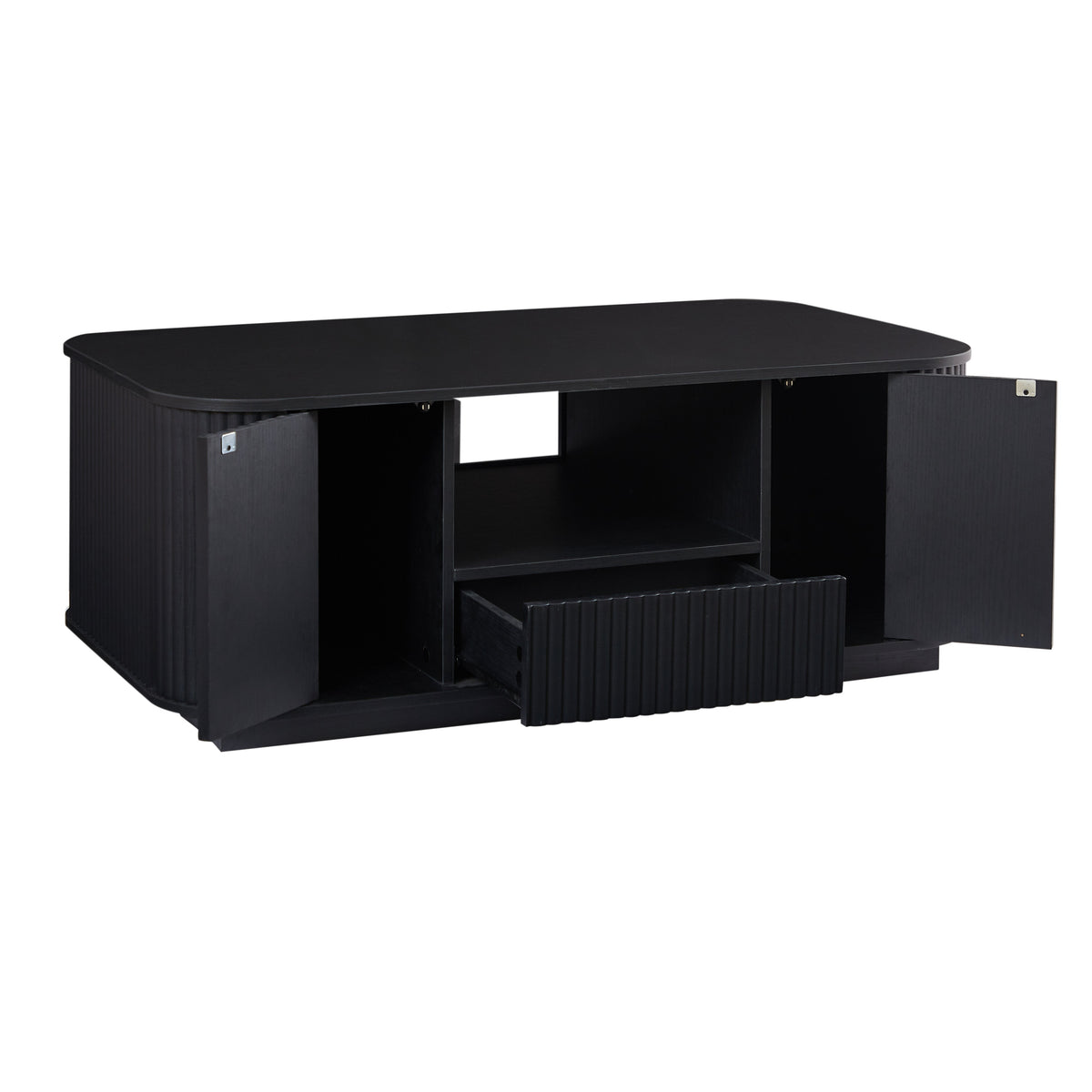 Modern Luxury Oval Coffee Table with Drawers