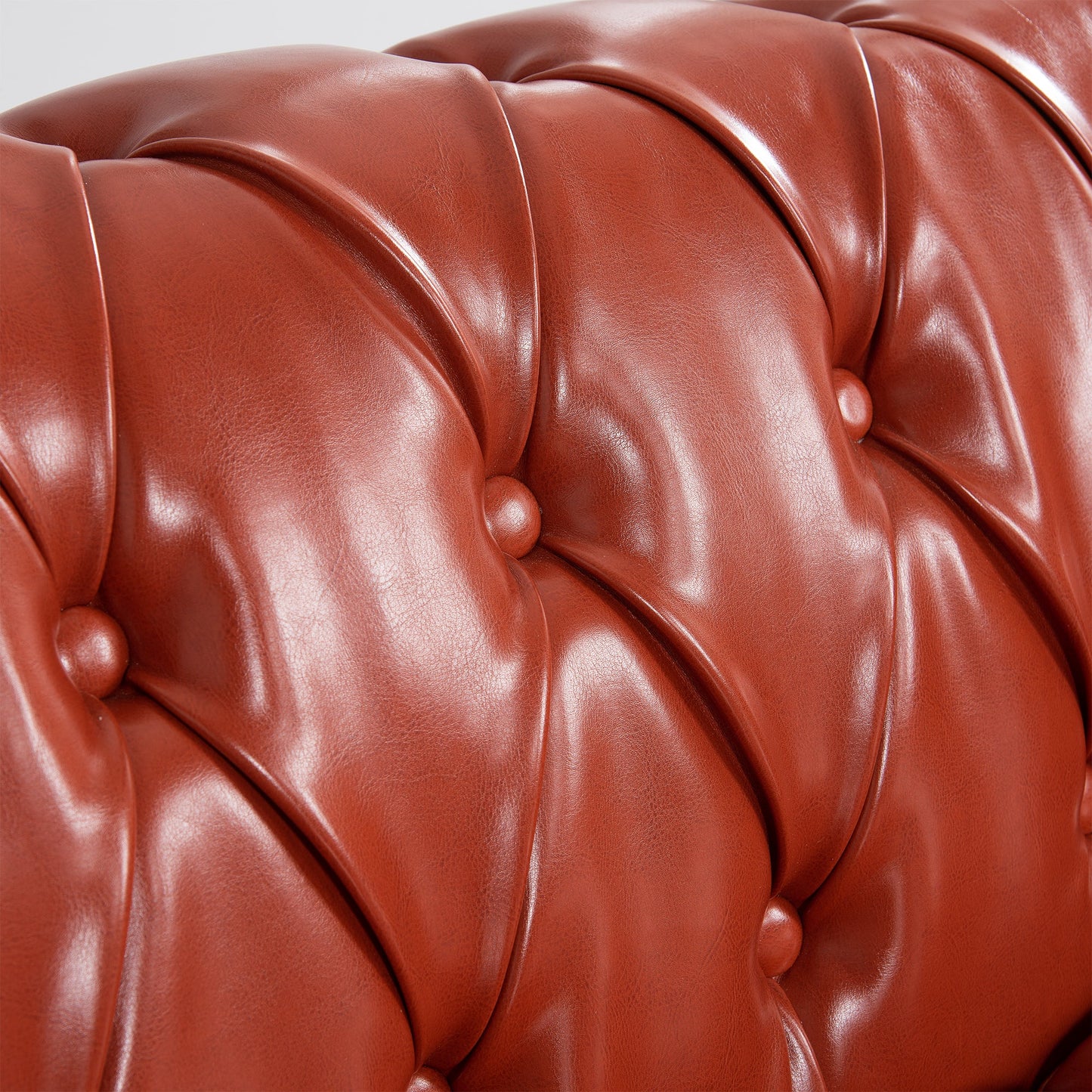 84.65' Rolled Arm Chesterfield 3 Seater Sofa
