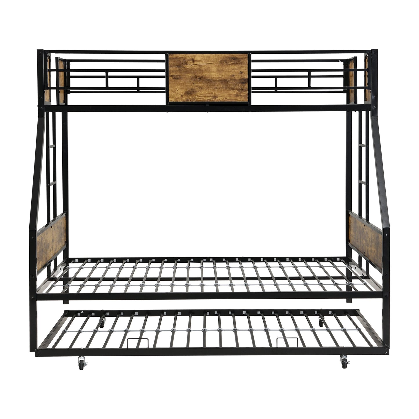 Twin Over Full Metal Bunk Bed with Trundle