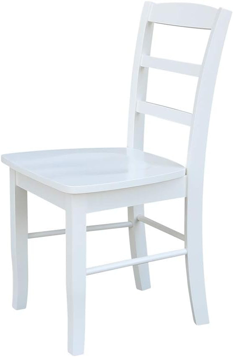 Madrid Ladderback Dining Chairs Set Of Two White Finish