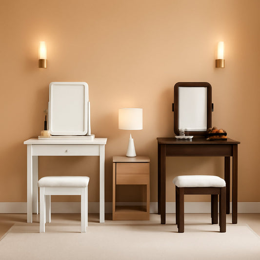 Espresso Transitional Vanity Set With Mirror For Home Use