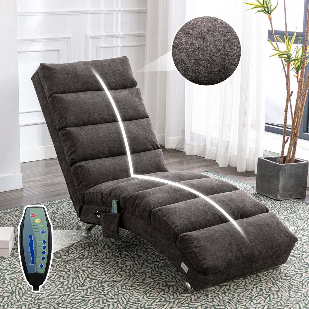 Coolmore Luxury Upholstered Chaise Lounge Chair