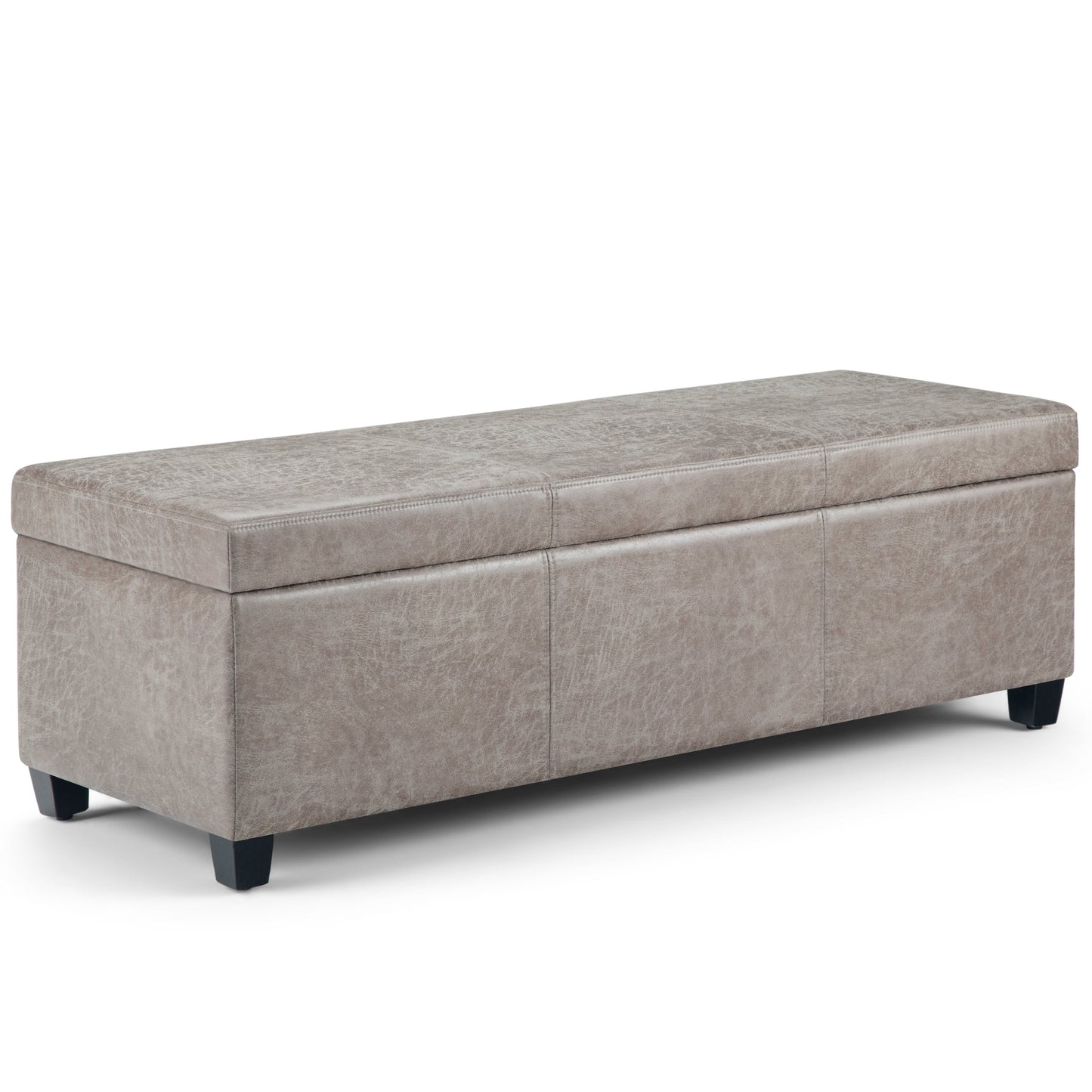 Avalon 48 Inch Wide Storage Ottoman Bench in Distressed