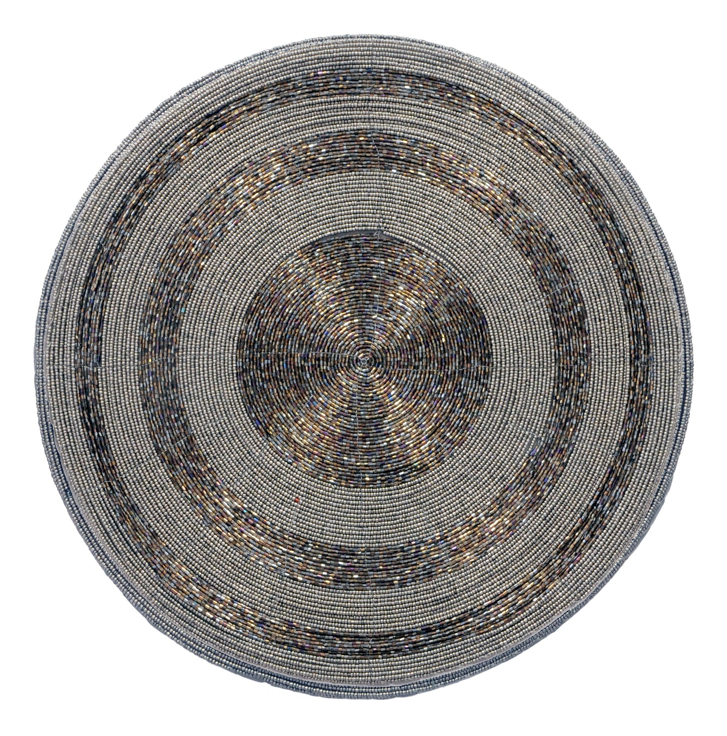 Beaded Placemats – Handmade Round Embroidered Beads | 14 Inch Table Decor