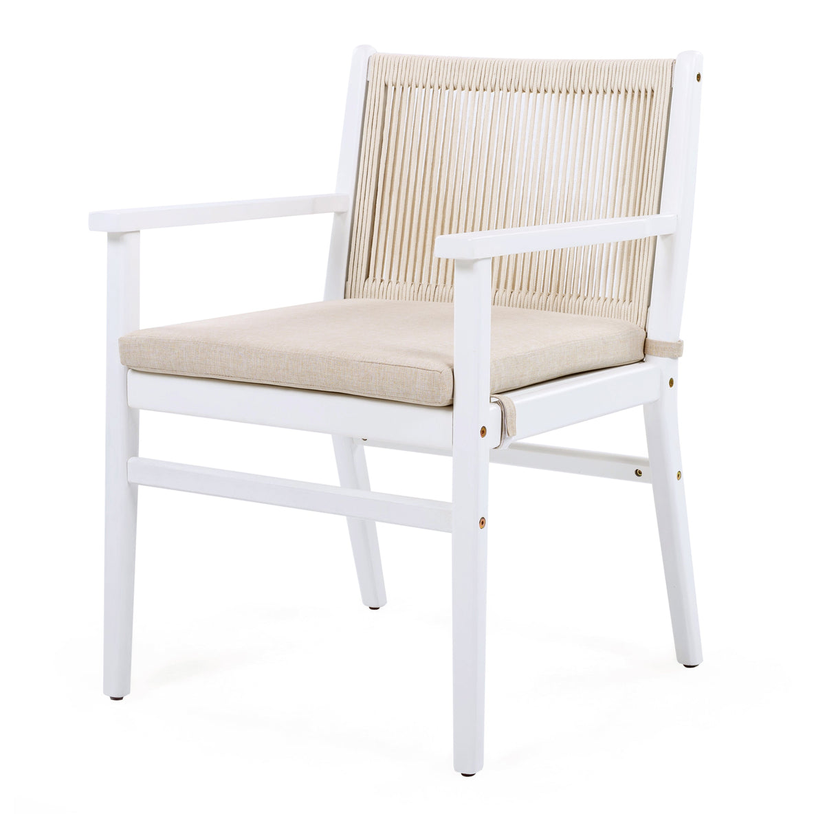 Acacia Wood Outdoor Dining Chairs Set of 2