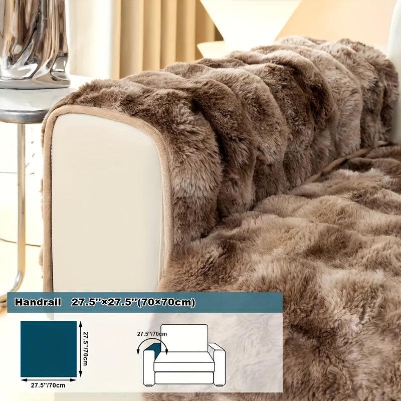 Luxurious Gradient Velvet Sofa Cover