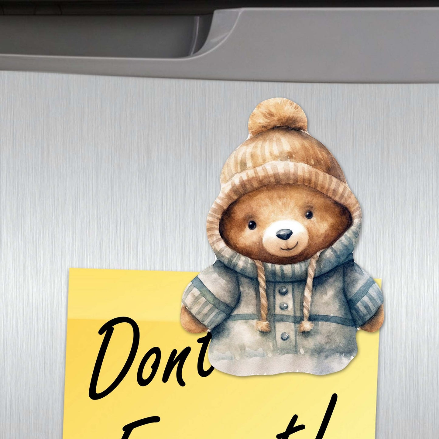 Teddy Bear Decorative Wooden Magnets Set of 6 by G. Debrekht - Family Love Décor - 8090025G-S6