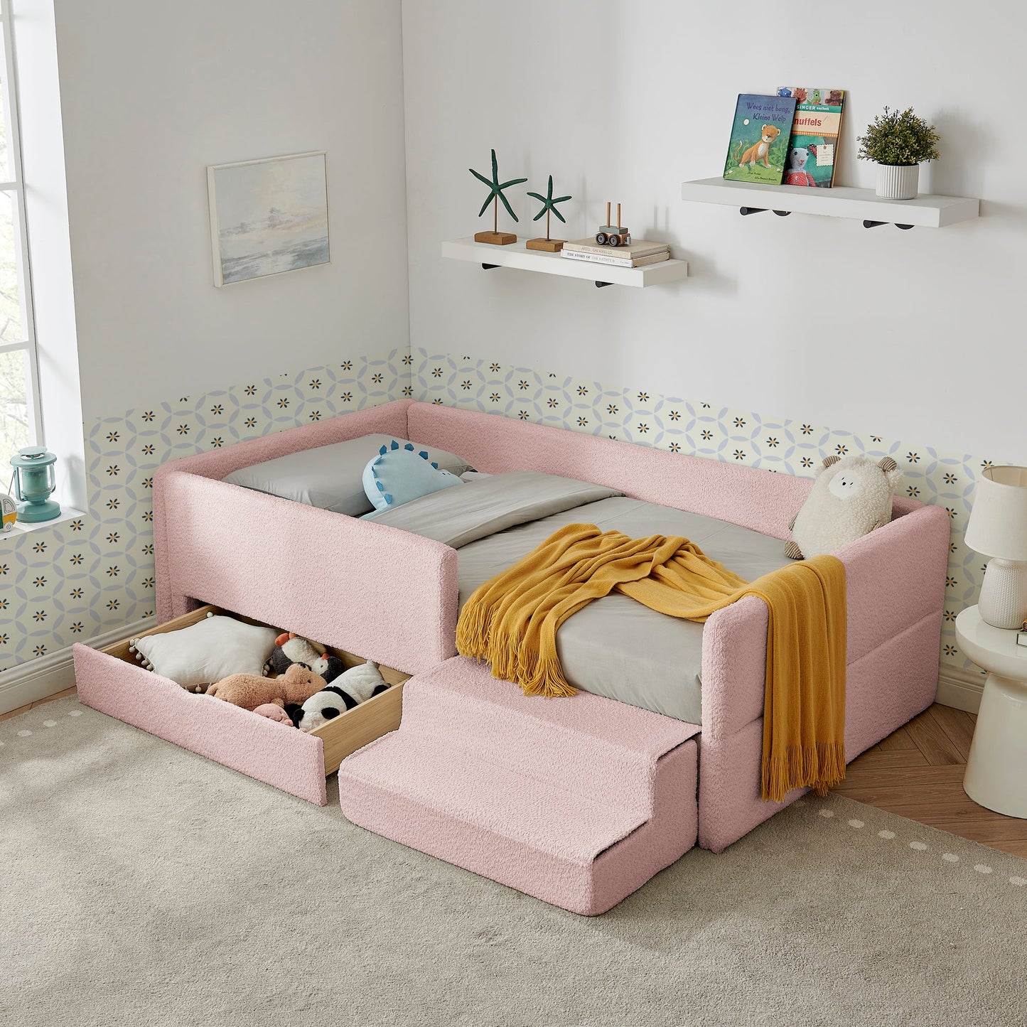 Twin Size Safe Cozy Multi-Functional Kids Bed
