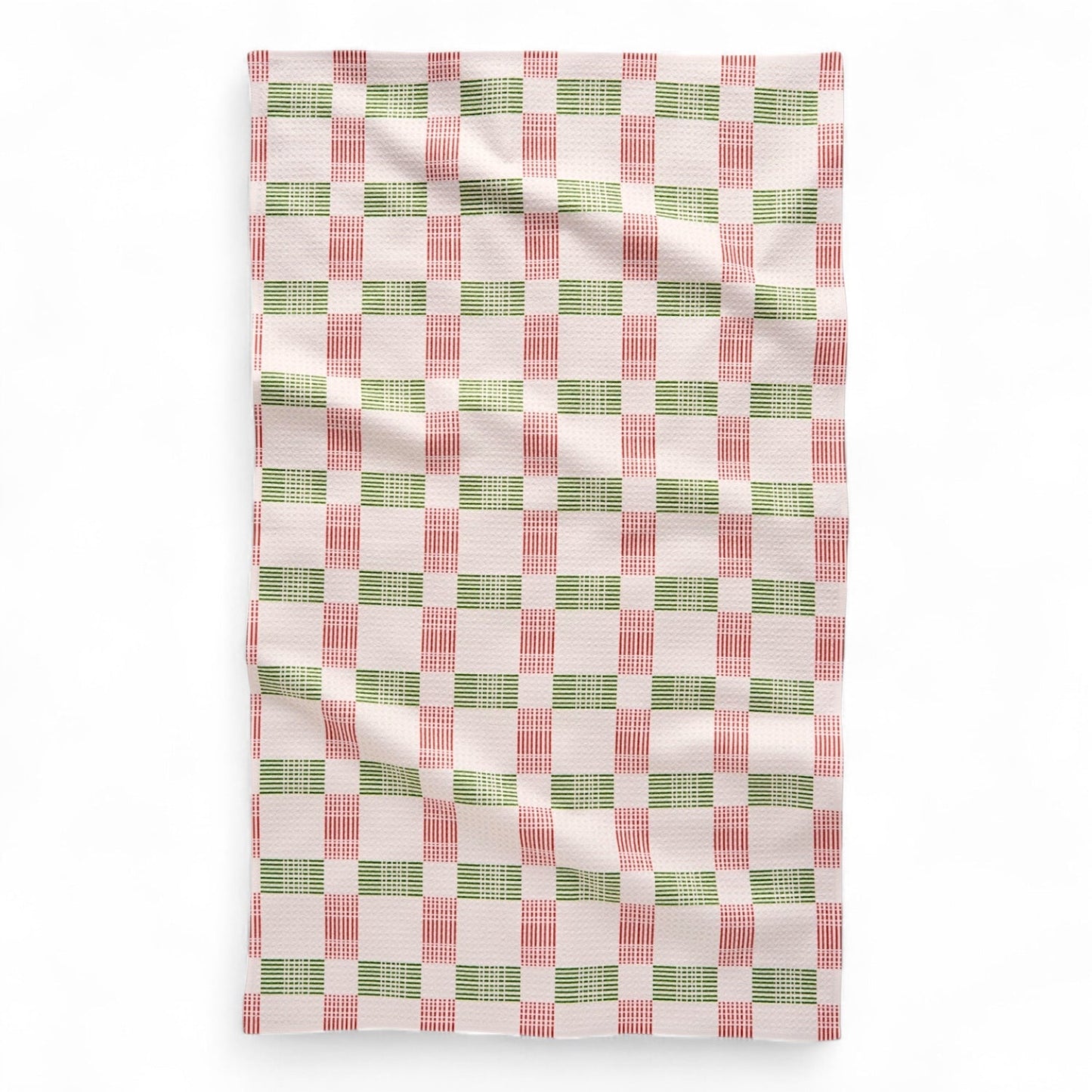 Be Merry Plaid Geometry Tea Towel